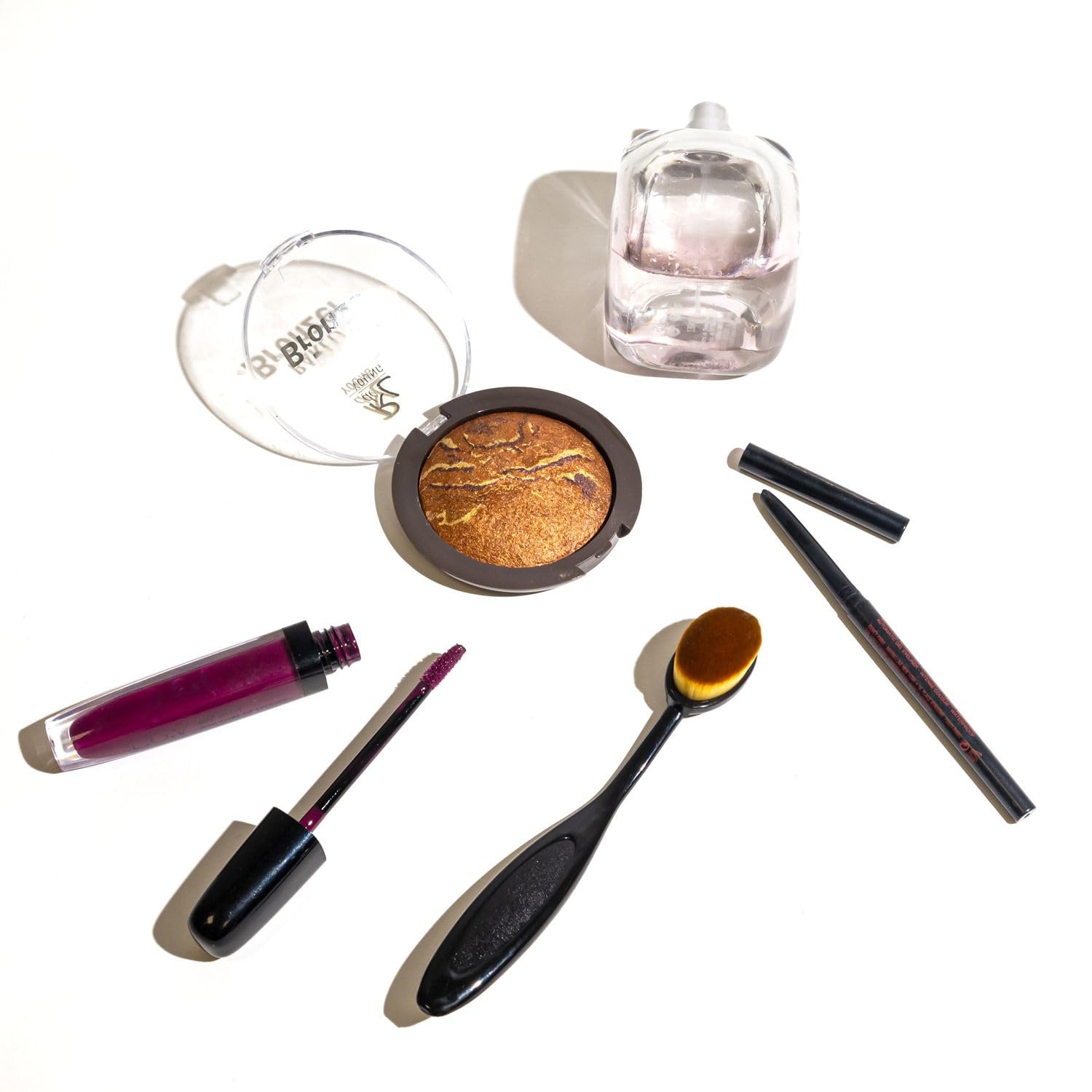 Intirilife Pędzel do makijażu Oval w rozmiarze 4 - Średnica pędzla 2 cm - Pędzel do makijażu Beauty Blender Pędzel do tuszu w kształcie szczoteczki do zębów Pędzel kosmetyczny do Podkład Malowanie