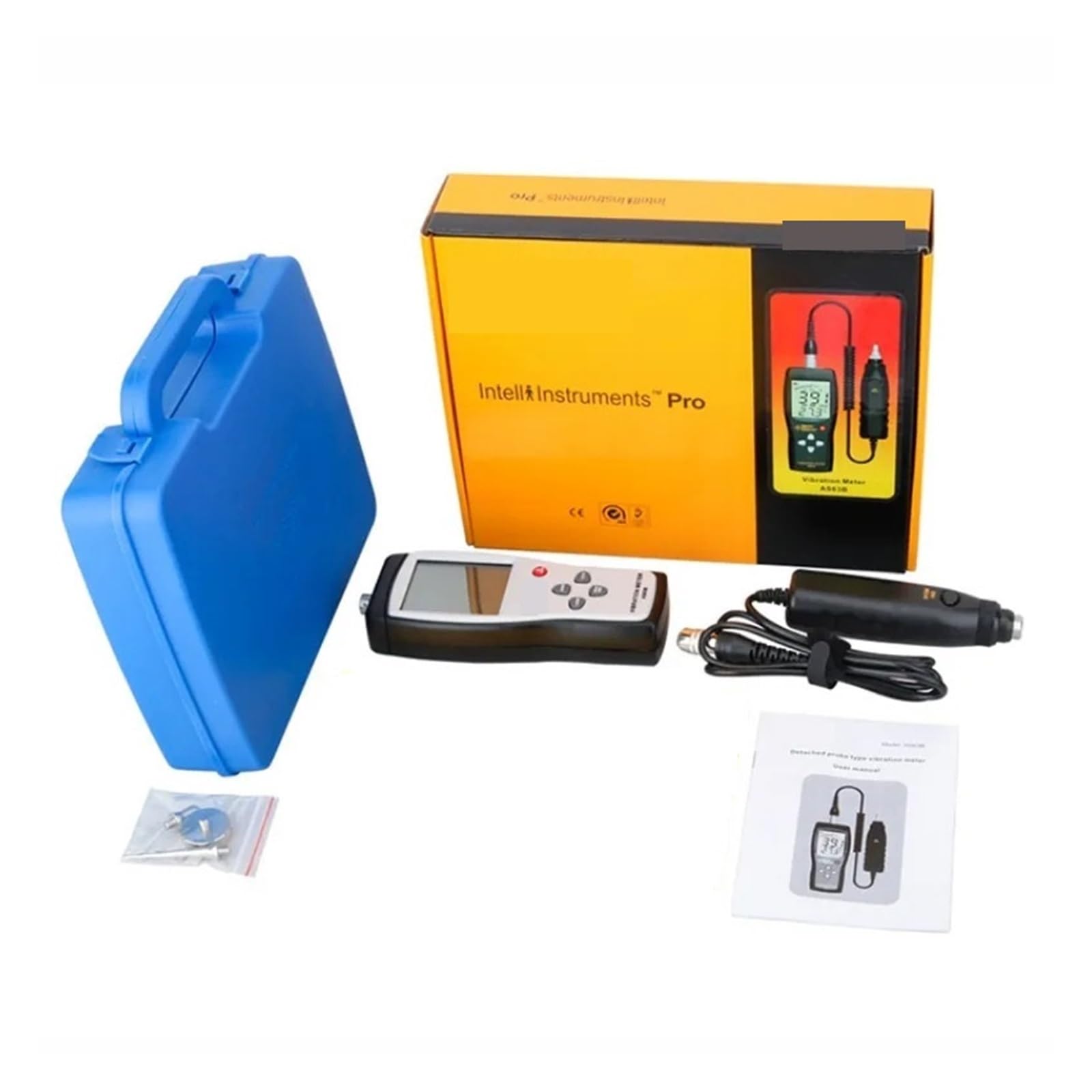 Schwingungsanalysator, AS63B Digitales Vibrationsmessrät Vibrometer Handtester mit Beschleunigungsschwindigkeitsmessung
