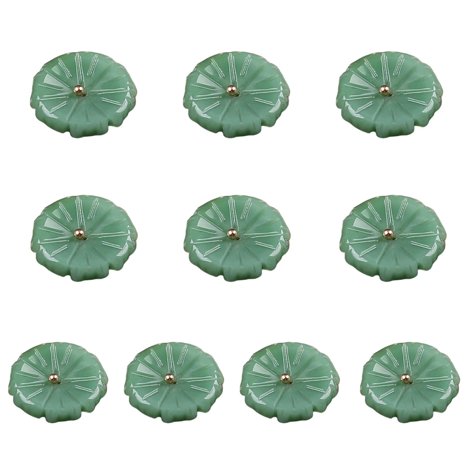 Mekalero 10Pcs Traditional Chinese Knot Buttons Flower Shape Resin Buttons for Cheongsam Garment Clothing Sewing Accessories Oriental Clothing Accessory
