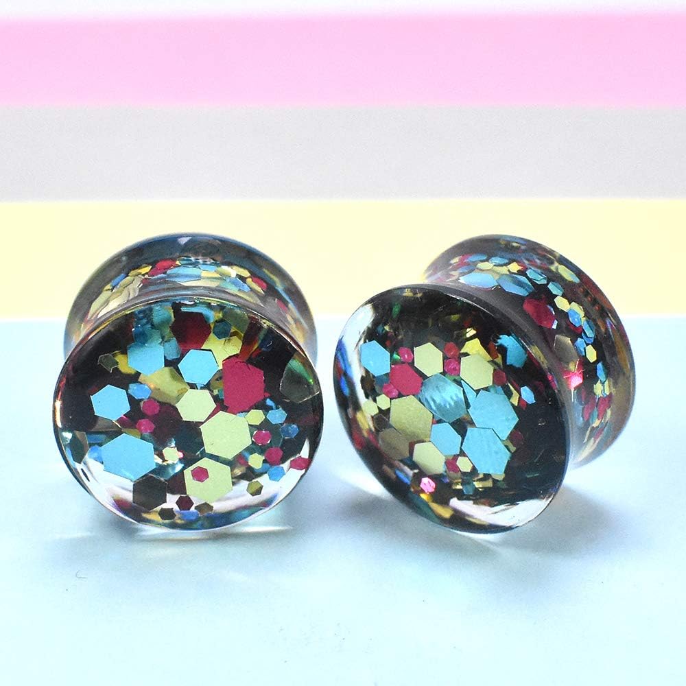 Multicolor Acrylic Ear Tunnels Plugs and Gauge Expander Stretcher Body Jewelry Size 2g(6mm) to 150/127"(30mm)