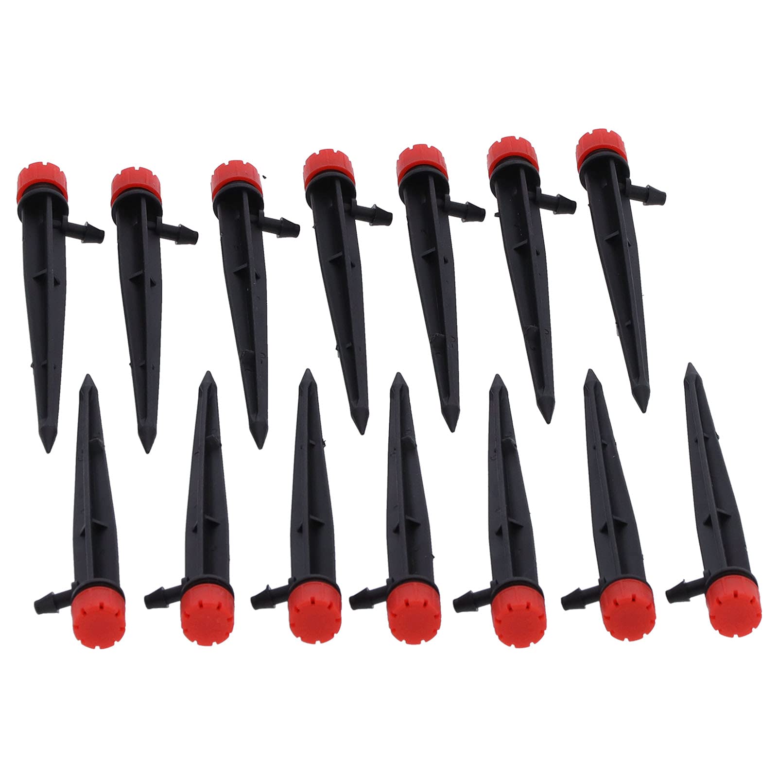 200PCS 360 Grados 8 Orificios Gotero de Riego Ajustable de Riego por Goteo de Flujo de Agua para Manguera 4/7