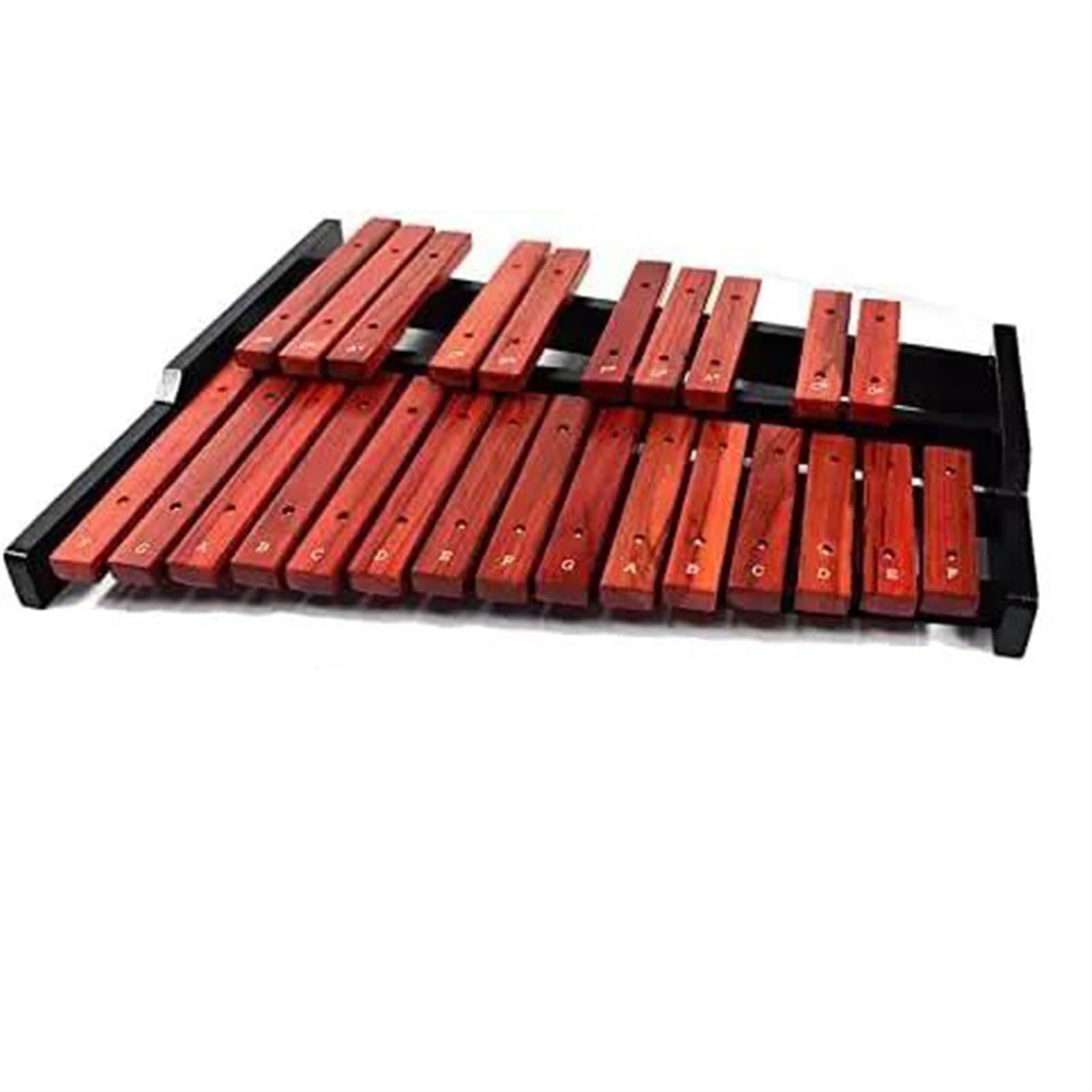 Juego de instrumentos profesionales de percusión Glockenspiel de madera de caoba de 25 tonos