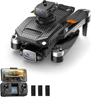 Namolit Drone de controle remoto GPS com câmera 4K Câmera dupla Prevenção de obstáculos Motor sem escova Localização de fluxo óptico Qudcopter de controle remoto para crianças adultos com bolsa de -3