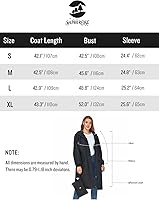 Vista 6 de SaphiRose - Impermeable largo con capucha para mujer