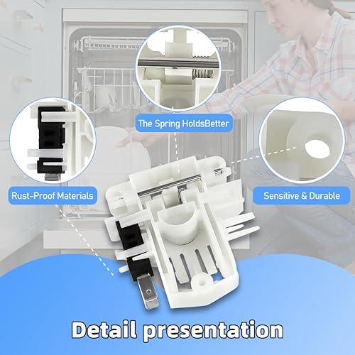 Miniatura 6 de 【2025】DD81-02132A DD81-01629A para interruptor de puerta de lavavajillas Samsung Pestillo de puerta de bloqueo de puerta - Modelo DW80F600UTS