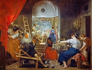 kunst für alle Stampa Artistica/Poster: Diego Rodriguez de Silva y Velazquez Die Spinnerinnen - Die Fabel der Arachne - Stampa di Alta qualità, Immagini, Poster artistici, 100x75 cm