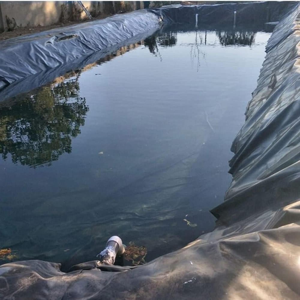 Rivestimento per stagno in HDPE, telo impermeabile per stagni esterni, in gomma pieghevole, per cascate, stagni e laghetti per pesci, 6 x 9 m
