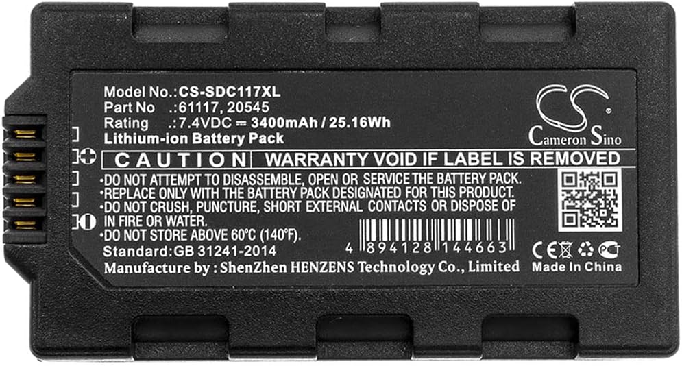 Cameron Sino New 3400mAh Replacement Battery Fit for Sokkia Juniper Mesa Field, Topcon Tesla 20545, 61117