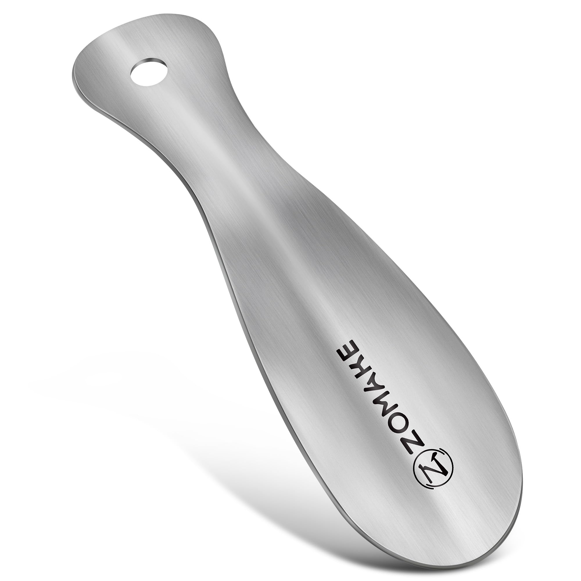 ZOMAKE Metal Shoe Horn, Small Travel Shoehorn for Men Women Kids,7.5'' Portable Stainless Steel Shoe Spoon Helper