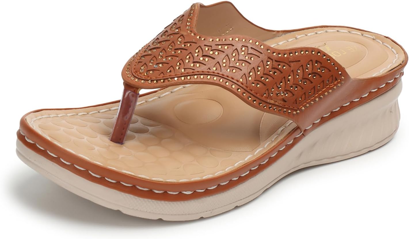 XE LooksDoctor Ortho, Comfortable & Stylis Slippers For Women & Girls | Lightweight, Casual Design | Soft Cushion Footbed for Walking, Working, All | Good for Knee & Foot Pain