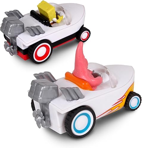 Miniatura 6 de SpongeBob Squarepants Tira hacia atrás 2 botes de Bob Esponja y Patrick, tira hacia atrás y míralos zoom, sin baterías, sin controles, sin