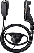 HYS D Shape Walkie Talkie Earpiece, Law Enforcement Headset with PTT Mic, Compatible with Motorola APX4000 APX6000 APX7000 XiRP8200 XiRP8268 XPR6550 XPR7550 Two-Way Radios