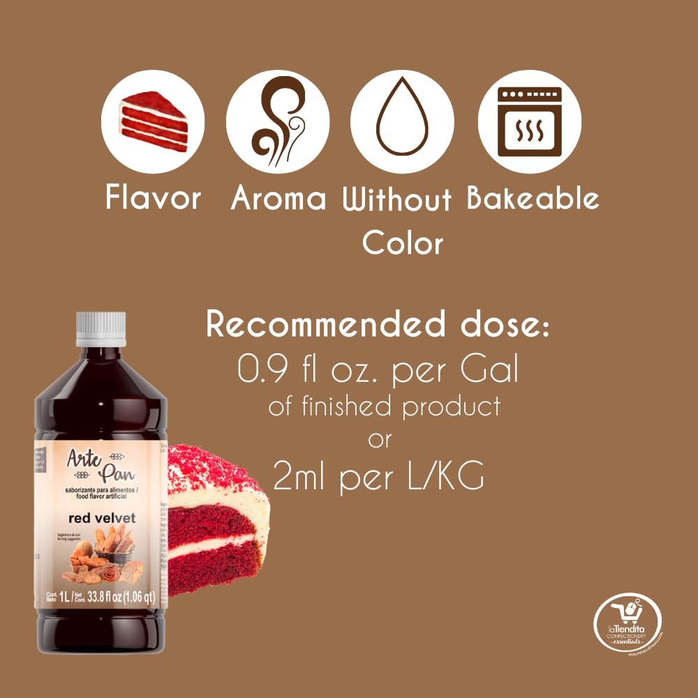 Arte Pan Artificial Food Flavoring Red Velvet Concentrate (33.8 fl oz)