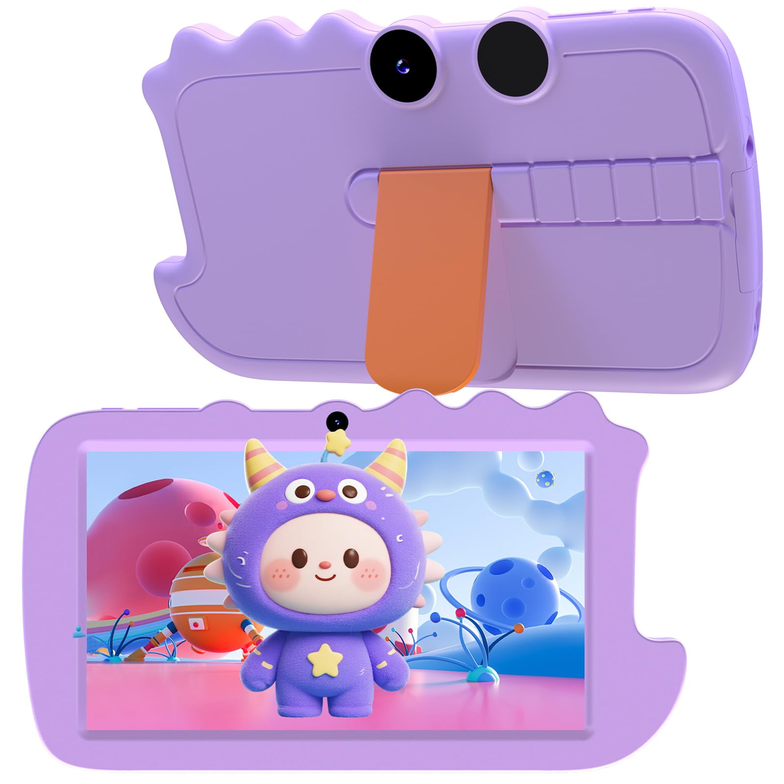 Kids Tablet, 7 inch Androrid Toddler Tablet for Kids 32GB ROM Kid Tablets, Google Certificated, Bluetooth, WiFi, Dual Camera, Parental Control Tablet with Case, Tablet for Learning, Purple