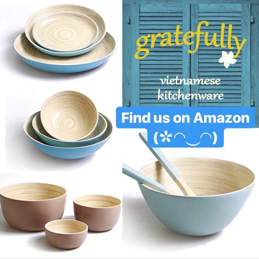 Bamboo Bowls Set of 3, Bamboo Mixing Bowls, Sandcastle Brown, Handcrafted Spun Bambooware, Fruit Bowls, Display Bowls, Salad Bowls, Jumbo Large Tub, Large Medium Small Bowls