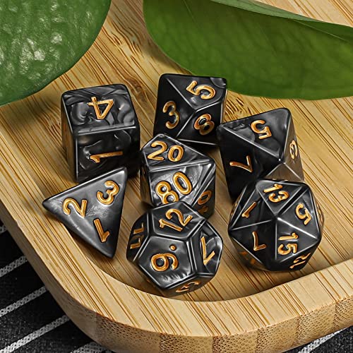 Image of CiaraQ 7pcs Polyhedral Dice Set for Dungeon and Dragons MTG Table Games
