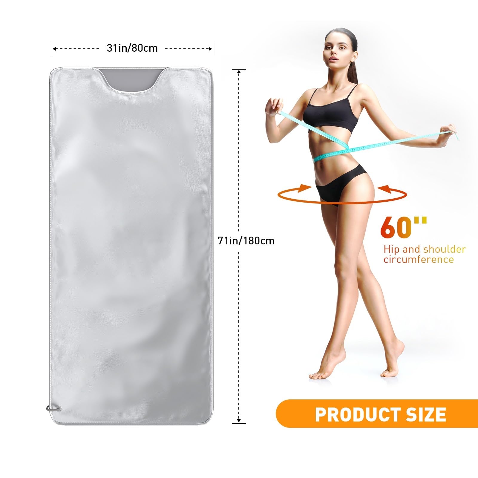 Manta de Sauna de Infrarrojos Adelgazante for Terapia de desintoxicación de pérdida de Peso, Manta de Sauna de calefacción Impermeable for SPA en casa for Mujeres