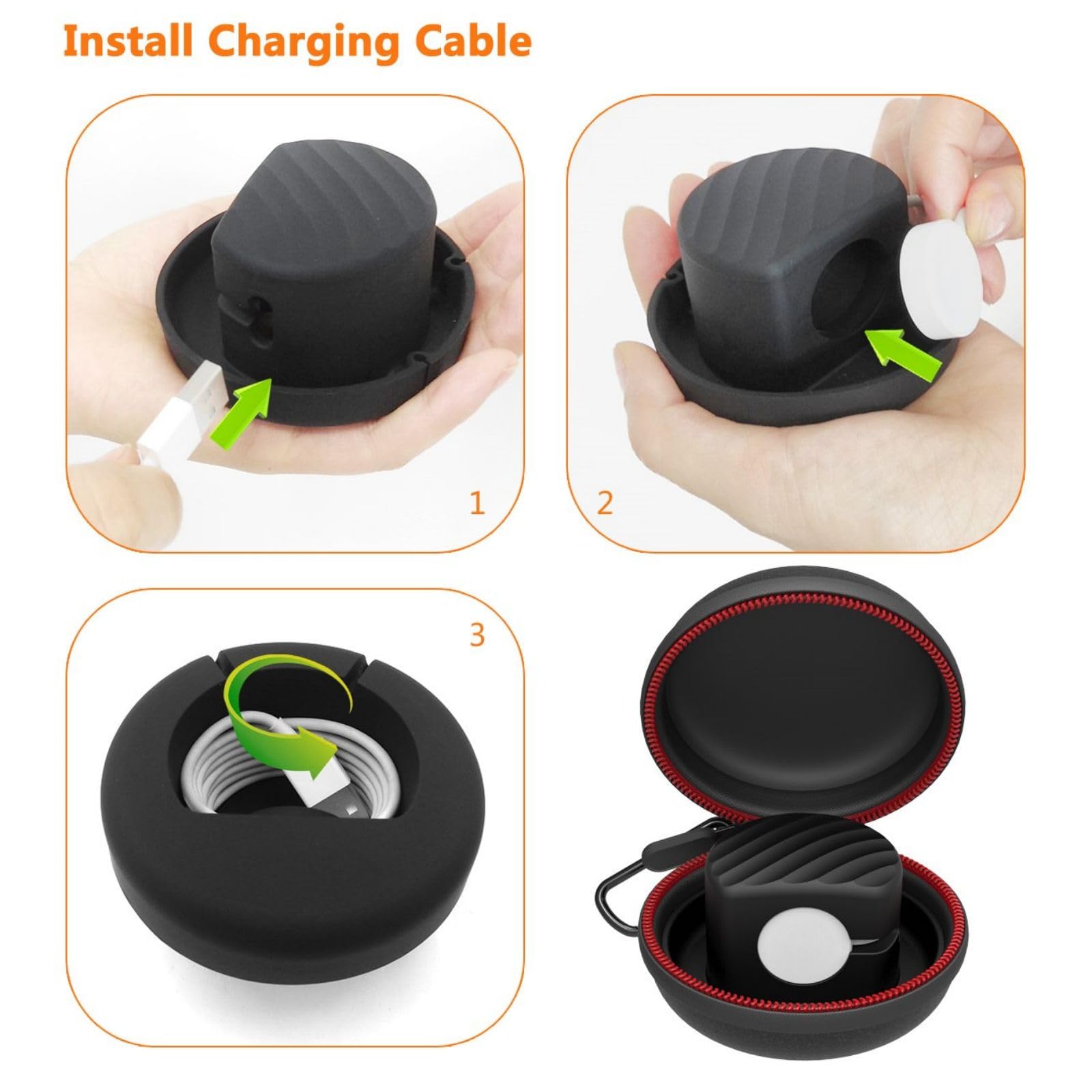 Pour Apple montre station de recharge Cradle support support de charge pour Apple montre Série 3/Série Série 2/1/Nike +/42 mm/38 mm noir