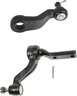 TRQ Front Driver & Passenger Side Steering Kit Idler Arm & Bracket Assembly Pitman Arm Compatible with 88-92 Chevrolet GMC