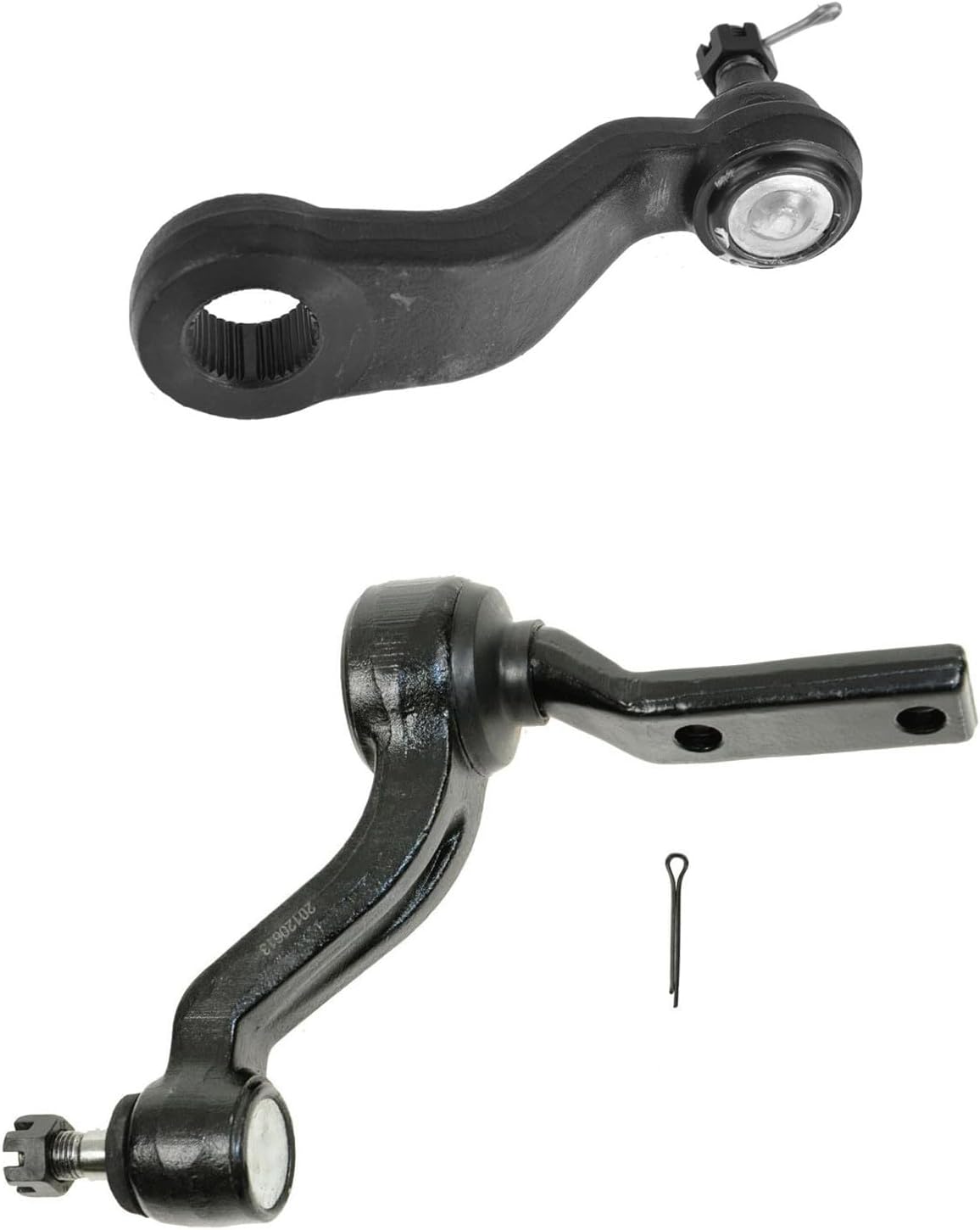 TRQ Front Driver & Passenger Side Steering Kit Idler Arm & Bracket Assembly Pitman Arm Compatible with 88-92 Chevrolet GMC
