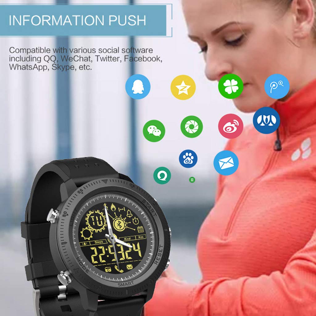 Pulsera De Fitness Reloj Inteligente Rastreador De Actividad A Prueba De Agua, Llamada SMS Recordatorio Pulsera De Podómetro De Calorías, para Niños Hombres Mujeres Adroid iOS