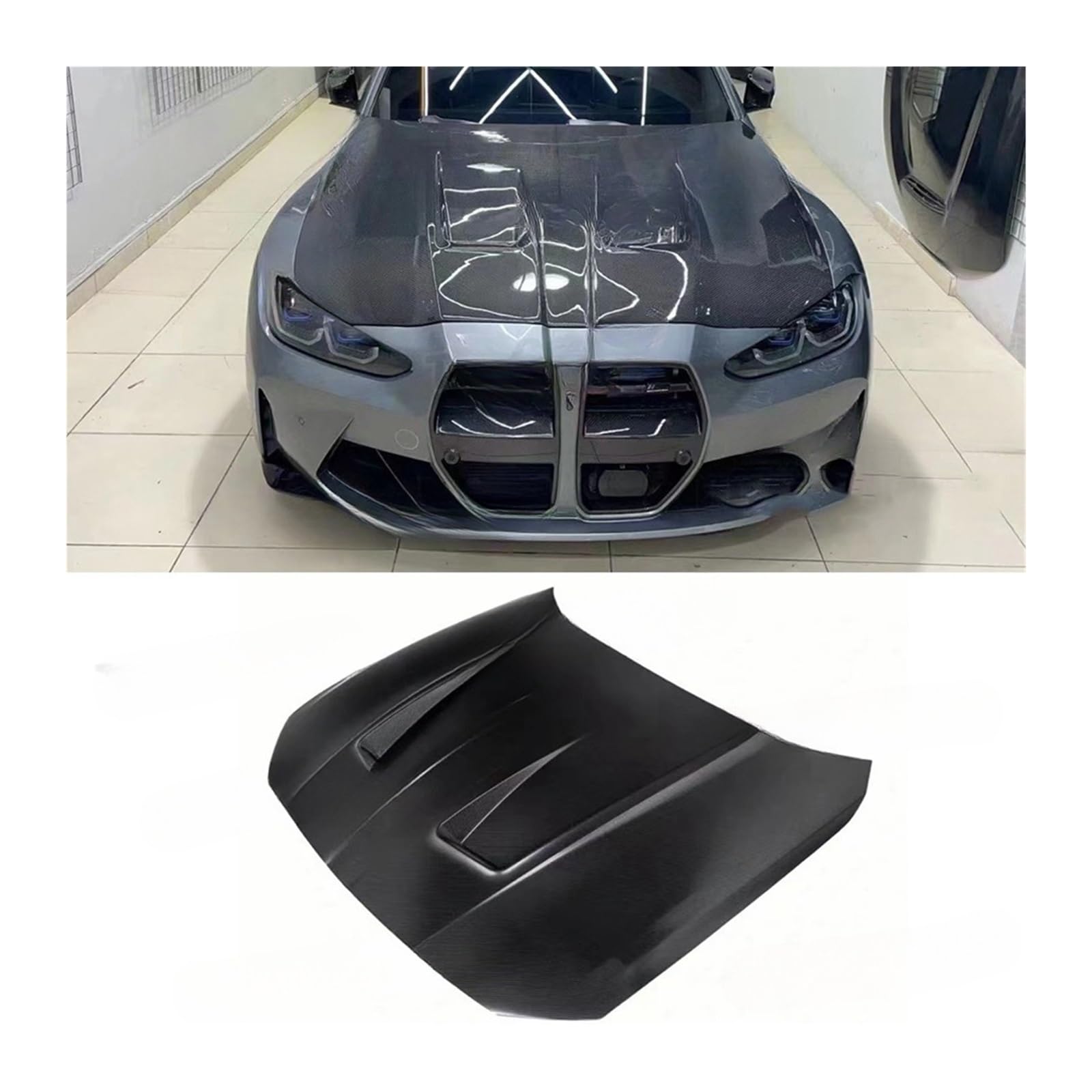 Transparente Motorhaube aus Kohlefaser, kompatibel mit BMW G82 M4 