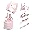YIVEKO Baby Nail Kit, 4-in-1 Baby Nail Care Set with Cute Case, Baby Nail Clippers, Scissors, Nail File & Tweezers, Baby Manicure Kit and Pedicure kit for Newborn, Infant, Toddler, Kids-Owl Pink