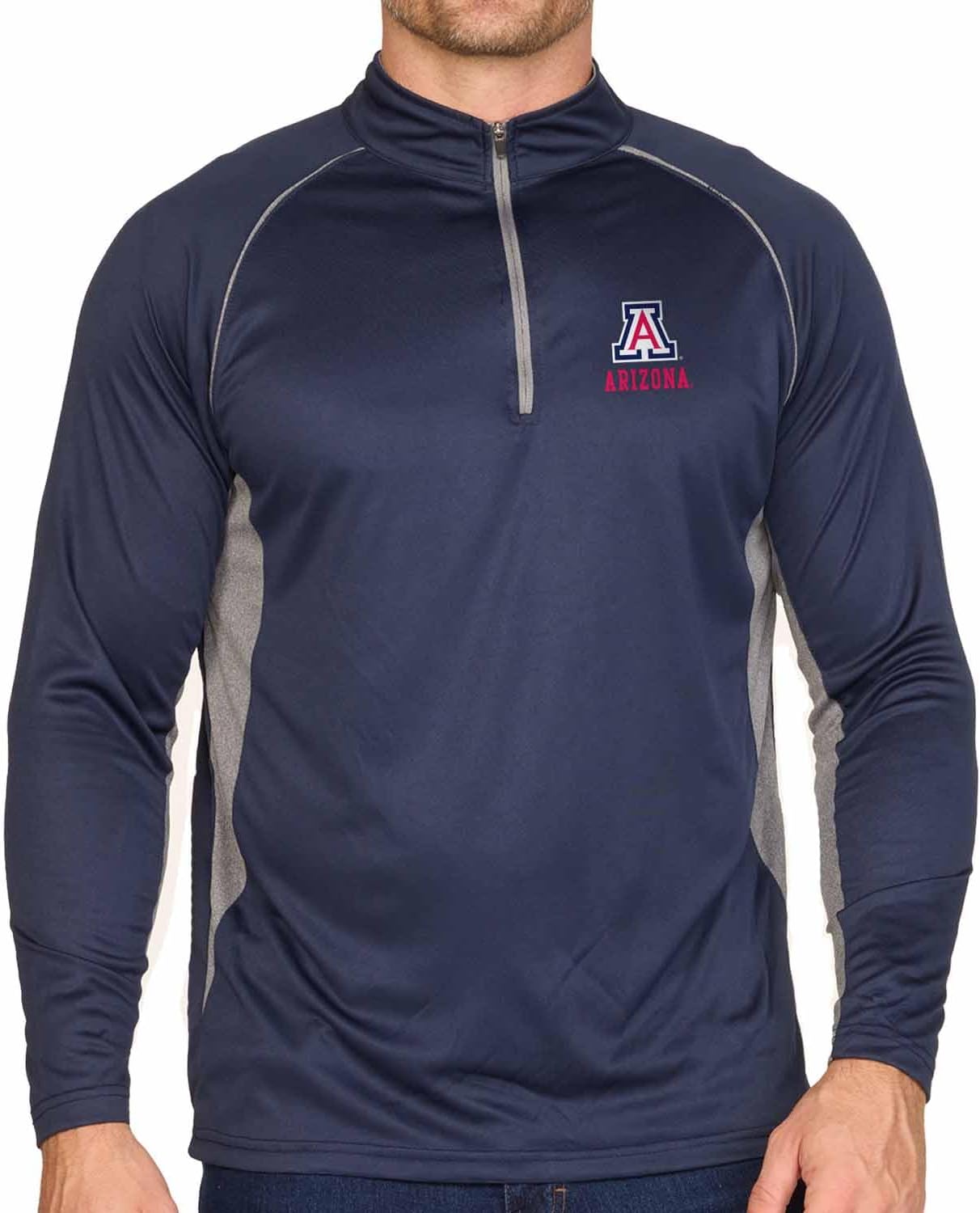 COLOSSEUM Mens NCAA Campus Classic Long Sleeve 1/4 Zip Windshirt, Performance Lightweight Quarter Zip, Athletic Design