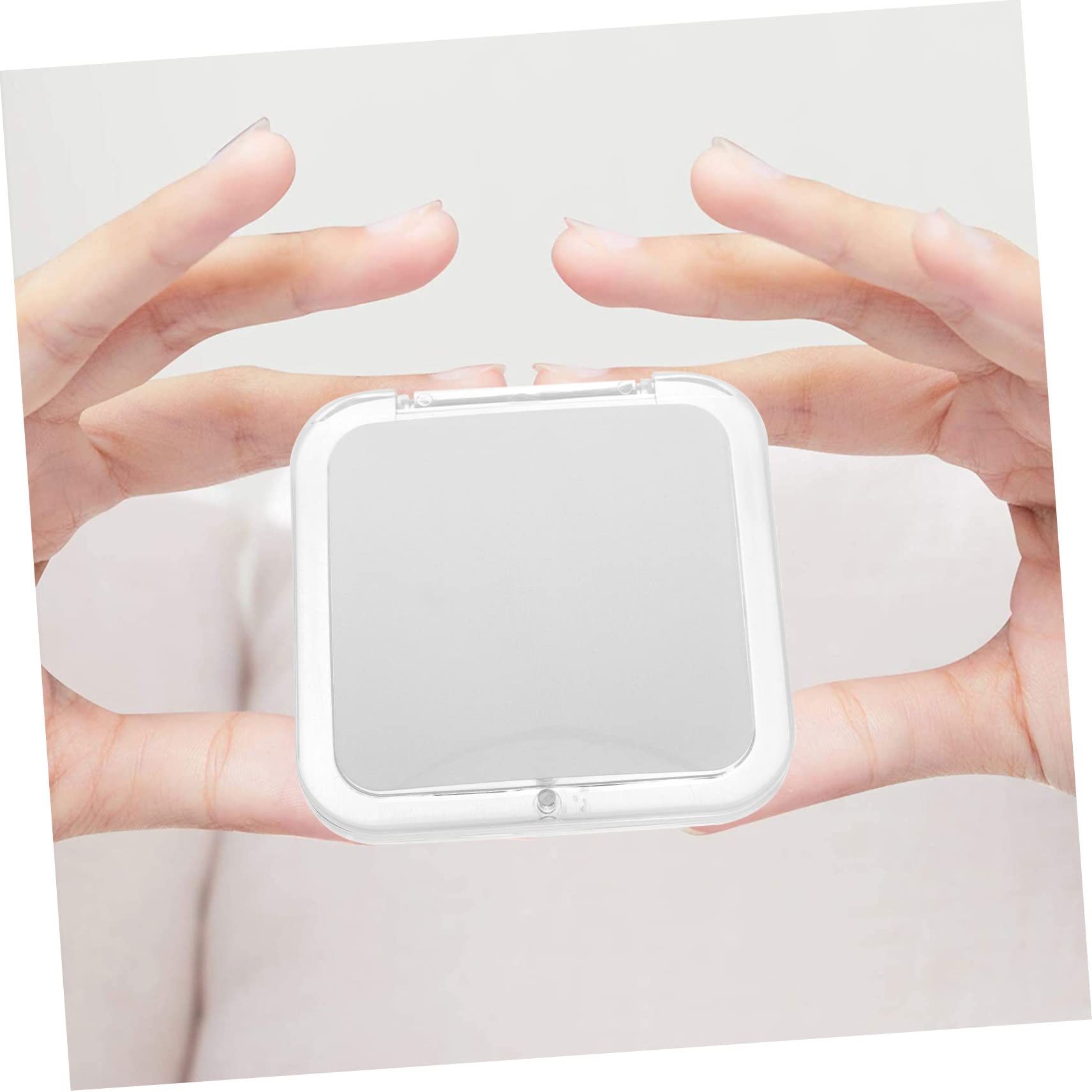 Healeved 2 Piezas Espejo de tocador Plegable Espejo de Aumento de Viaje Espejo Compacto Espejo de Mano pequeños Espejos de Bolsillo Espejo portatil de Viaje Vidrio
