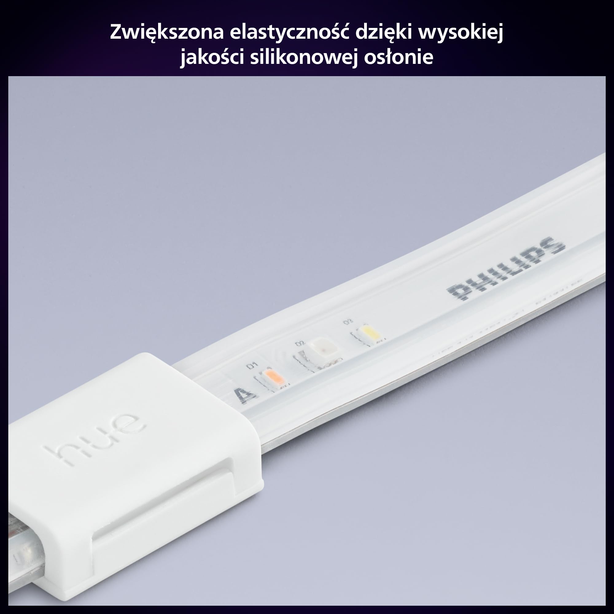 Philips Hue Taśma LED (1 opakowanie) 3m- Pasek LED Sterowany za Pomocą Aplikacji Hue - Taśma LEDowa Współpracująca z Amazon Alexa, Google Assistant i Apple HomeKit