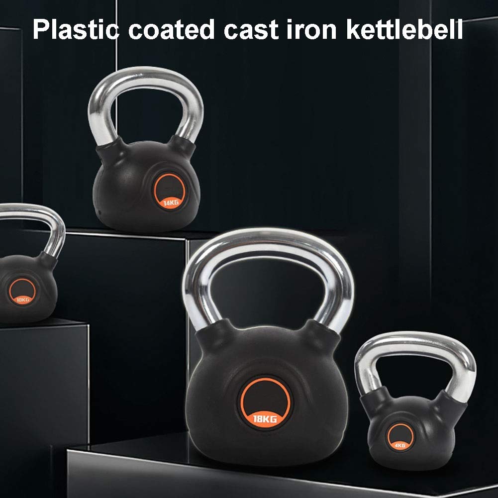 Kettlebell AGYH Ghisa, Allenamento Fitness, Allenamento della Forza, Body Shaping Manubrio Bilanciere, La Maniglia Comoda, Antiscivolo Base, 4kg / 8.8lbs