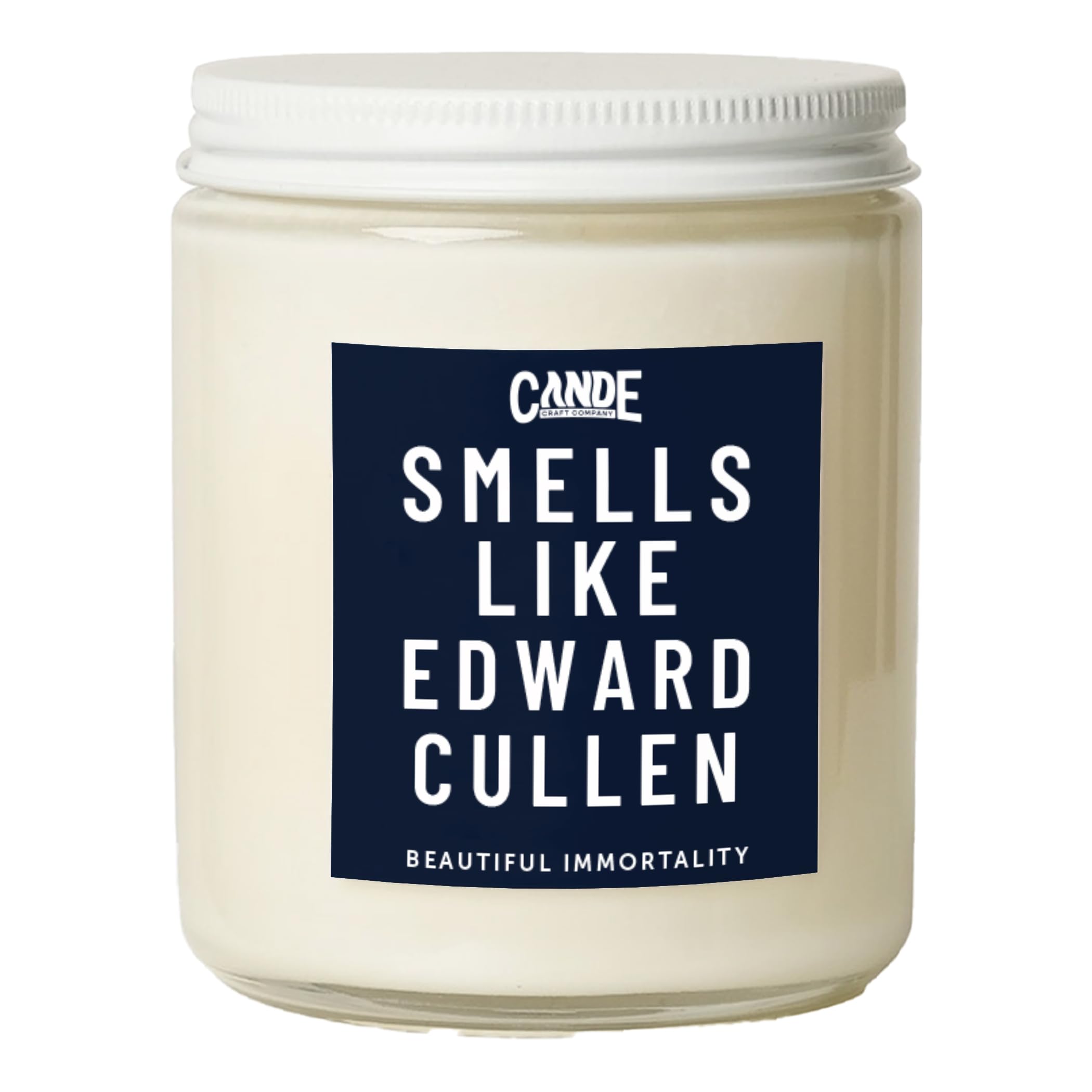 CE Craft - Vela con aroma a Edward Cullen - Cera de soja natural con aroma a almizcle de medianoche - Deliciosa fragancia intensa - Vela de 8 onzas