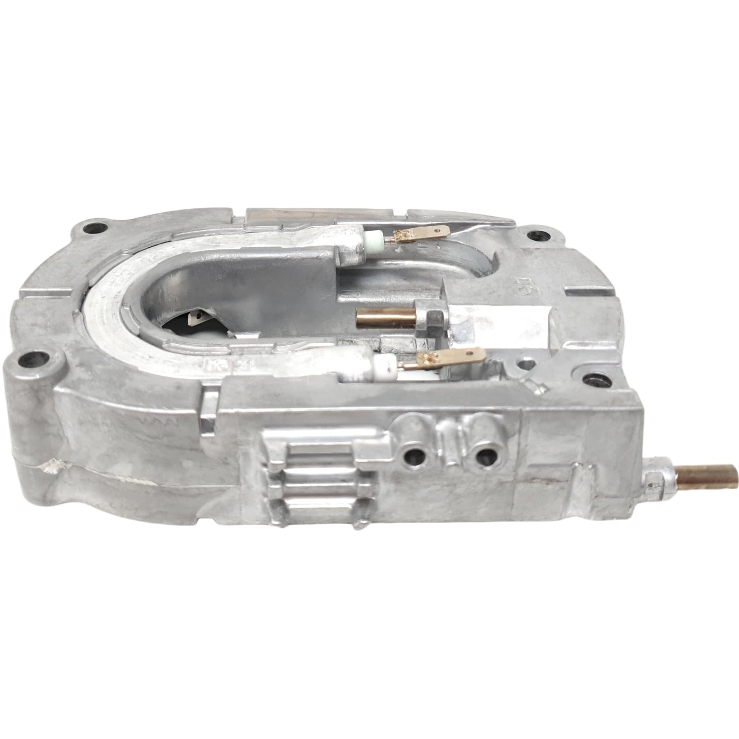 Generisch Thermoblock Heizung Durchlauferhitzer kompatibel mit DeLonghi 5513227941 Lattissima Esam EX:1 230V 1200W Alu-Heizelement mit 5mm Stutzen für Kaffeevollautomaten Ersatzteil