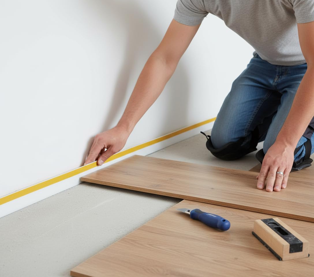 Dehnfugenband Randdämmstreifen selbstklebend 30mm x 30m - Hochwertiges Schaumstoff-Klebeband für Innen- und Außenbereich