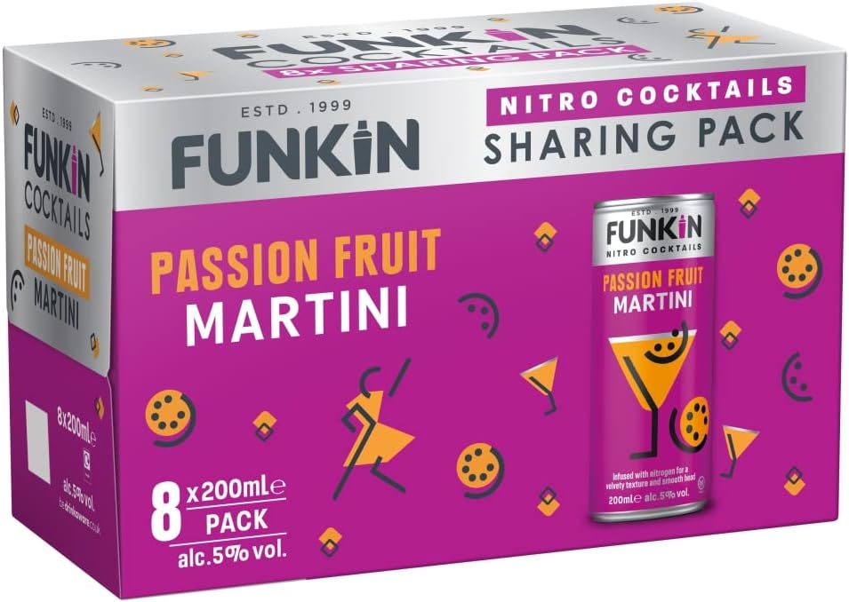 Funkin Nitro Cocktails Passion Fruit Martini Sharing Pack 8 x 200ml