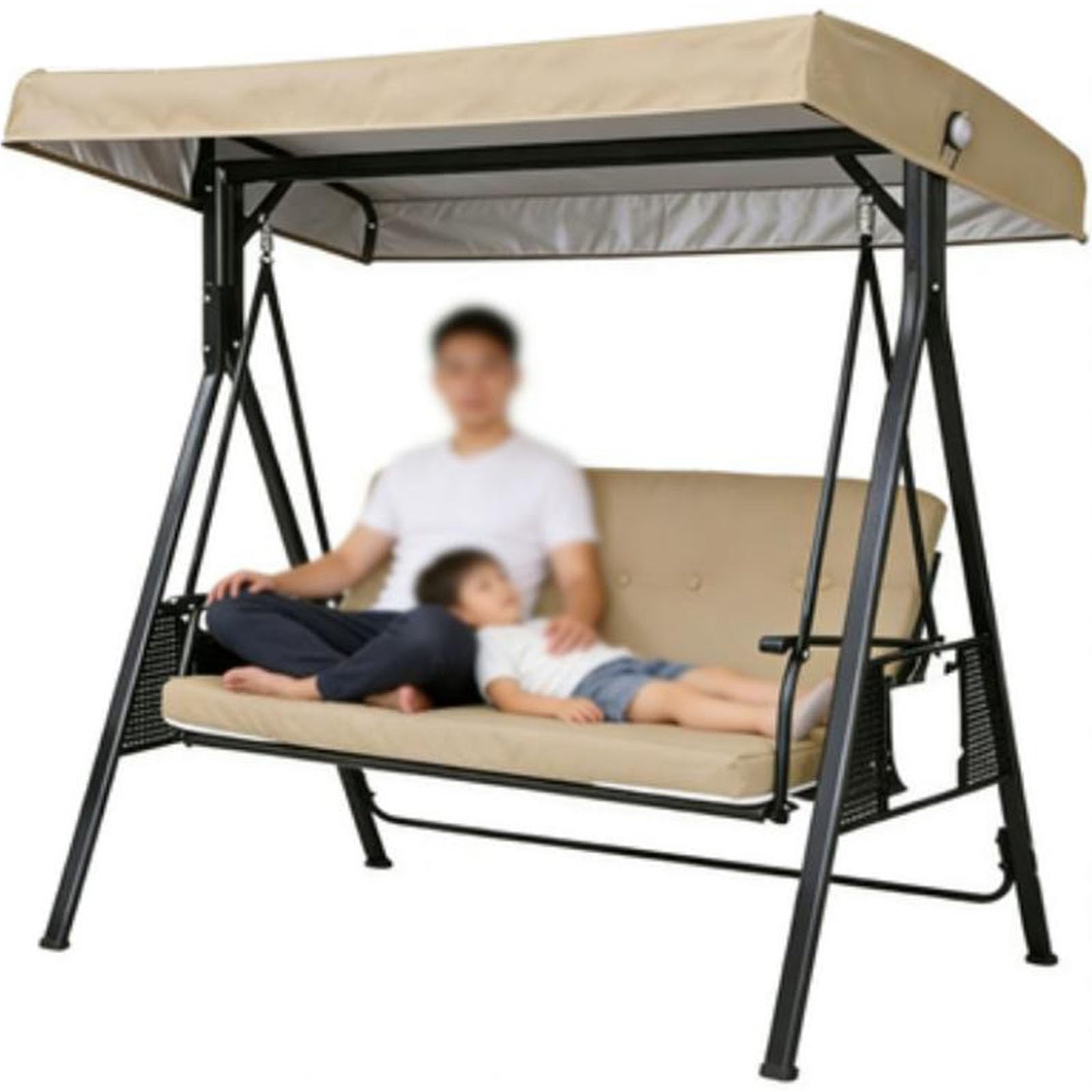 Tetto di Ricambio Universale per Dondolo, Telo Protettivo per Dondolo da Giardino anti-UV, Resistente allo Strappo, 2 e 3 Posti(3 seater:75 x 47in/191 x120cm)