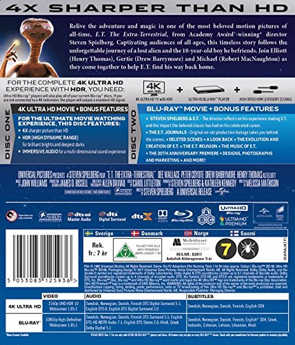 E.T. The Extra-Terrestrial 4K Blu-Ray película de ciencia ficción Spielberg 2