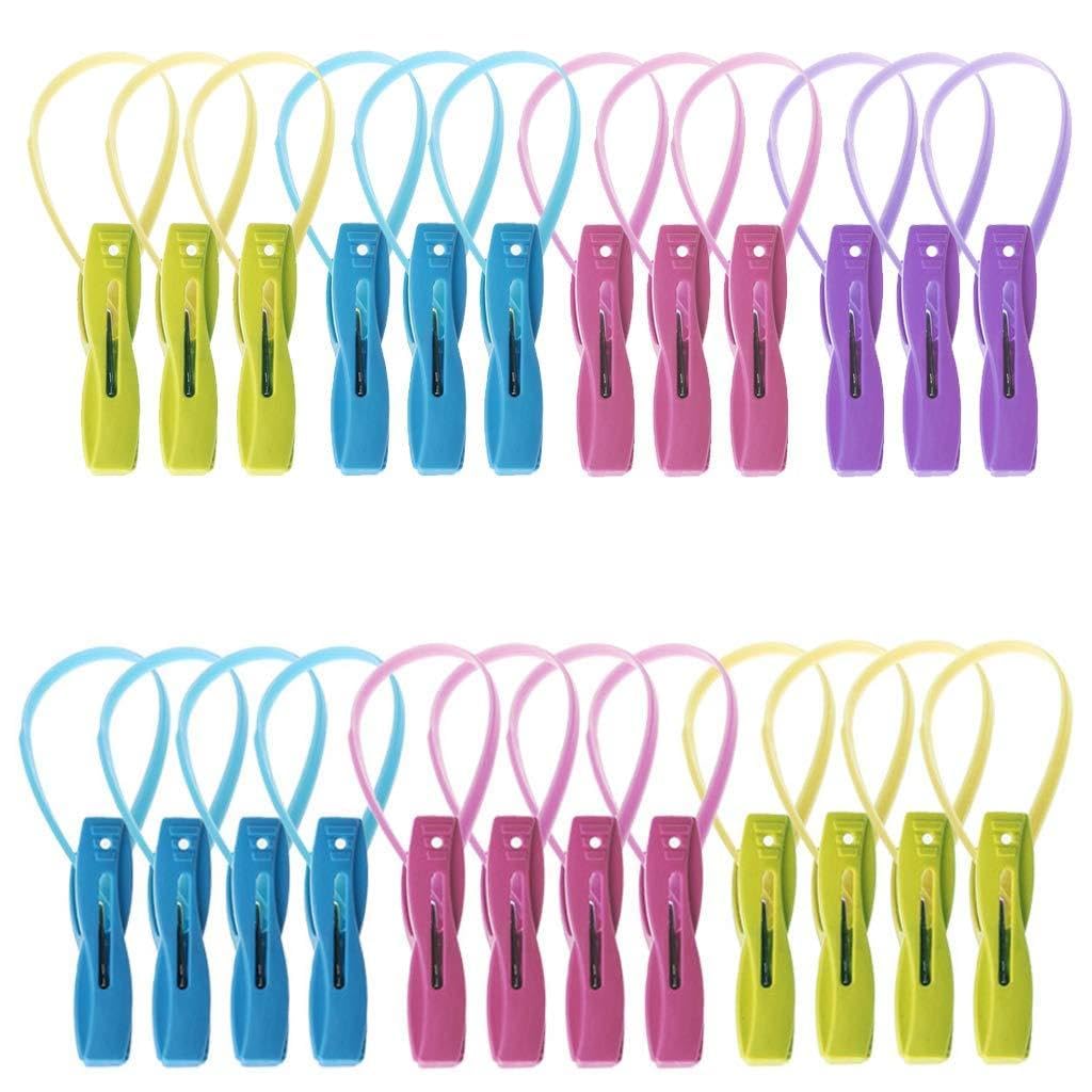 Nihenhao As Pic Shows 12Pcs/Set Clothes Peg Clips Pins Hanging Rope Hanger Laundry Hangers Supplies