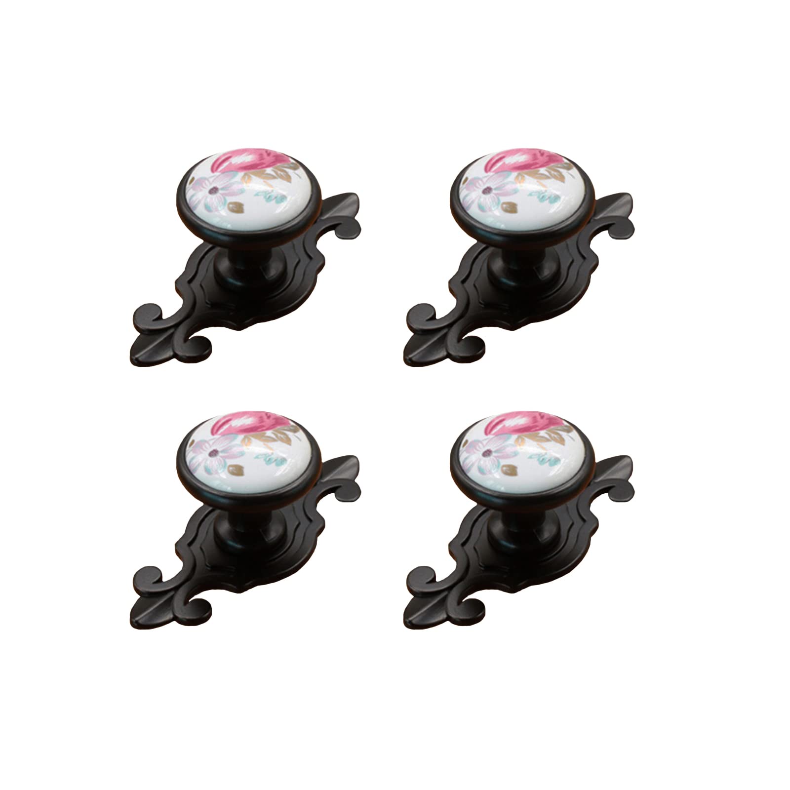 TopHomer Retro Antique Vintage Cabinet Knobs Drawer Wardrobe Handles Ceramic Pull Knob, Cupboard Door Knobs Drawer Pulls for Cupboard Dresser Kitchen Bathroom Wardrobes 4PCS