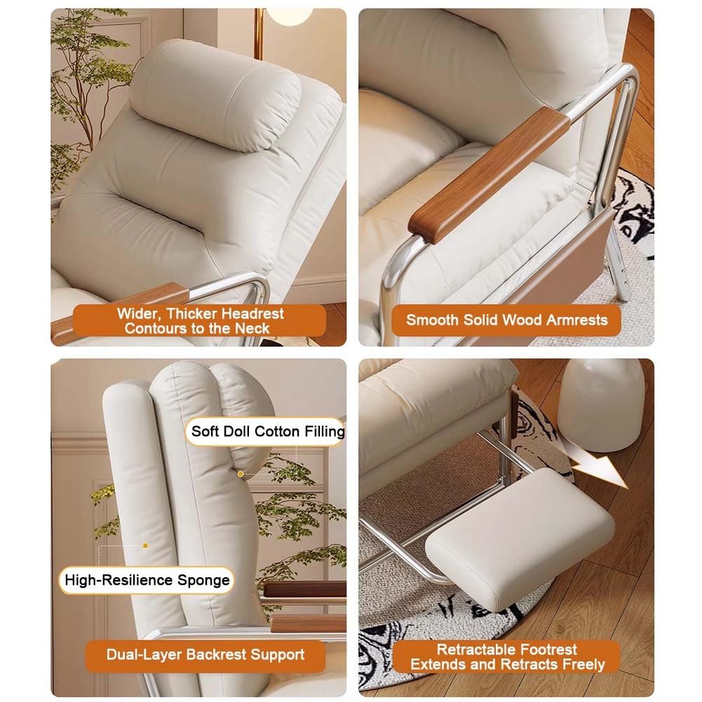 Ergonomiczne krzesło rozkładane, regulowane oparcie, sofa do spania do czytania i relaksu w salonie, sypialni, biurze