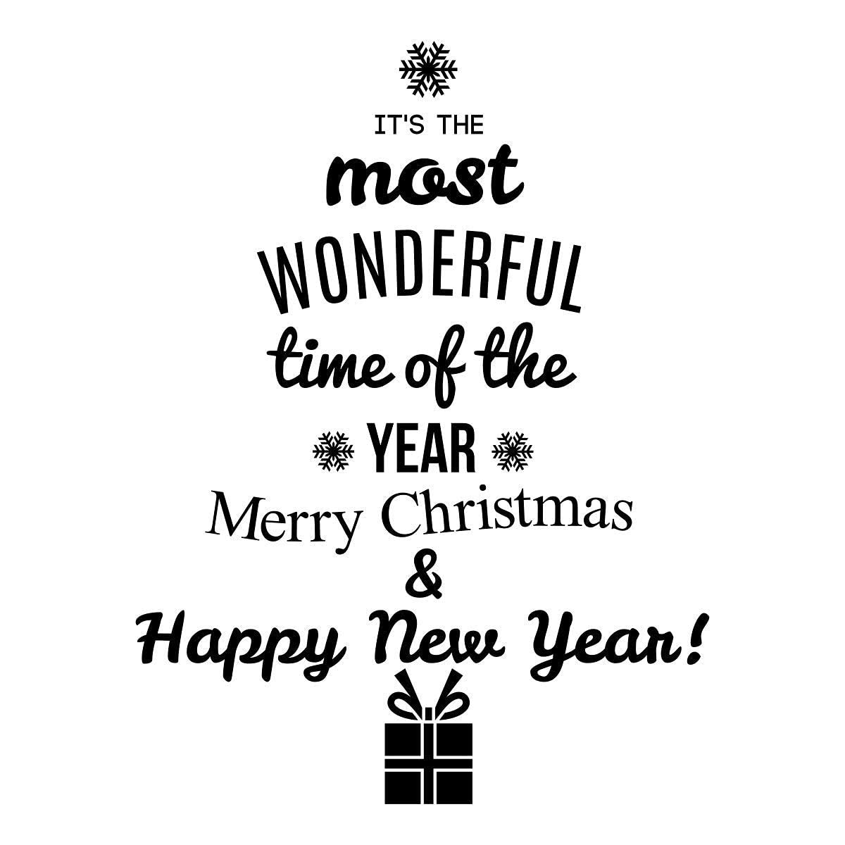 Merry Christmas and Happy New Year Shop Window Sticker Home Decoration Store Retail Festive Display Xmas Decal