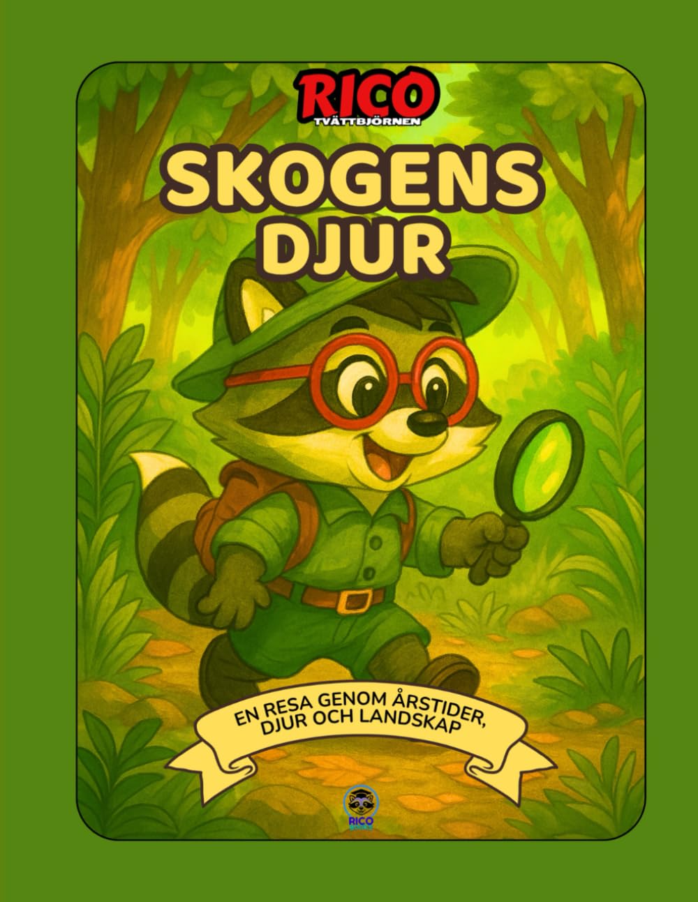 Rico och Skogens Djur – Pedagogisk Målarbok för Barn | Lärande och Kreativitet för Åldrarna 5