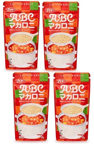 ABCマカロニ 130g×4個 マカロニ アルフベット パスタ ジッパー付き アルファベットパスタ【4個セット】のサムネイル