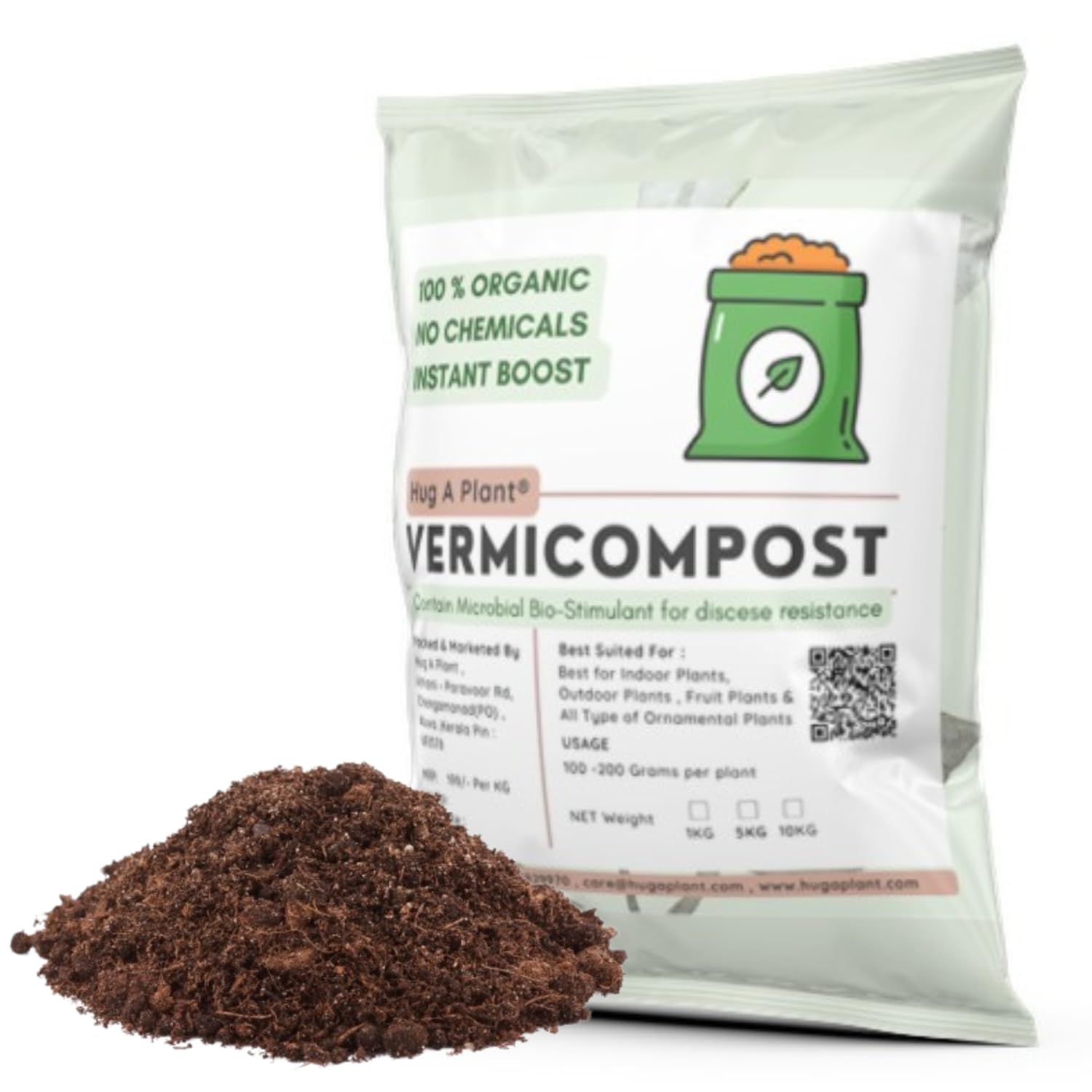 Hug A Plant | Organic Vermicompost Fertilizer For Plants (Home & Garden) (5 KG) (B0CQ4H4HWD) Amazon Price History, Amazon Price Tracker