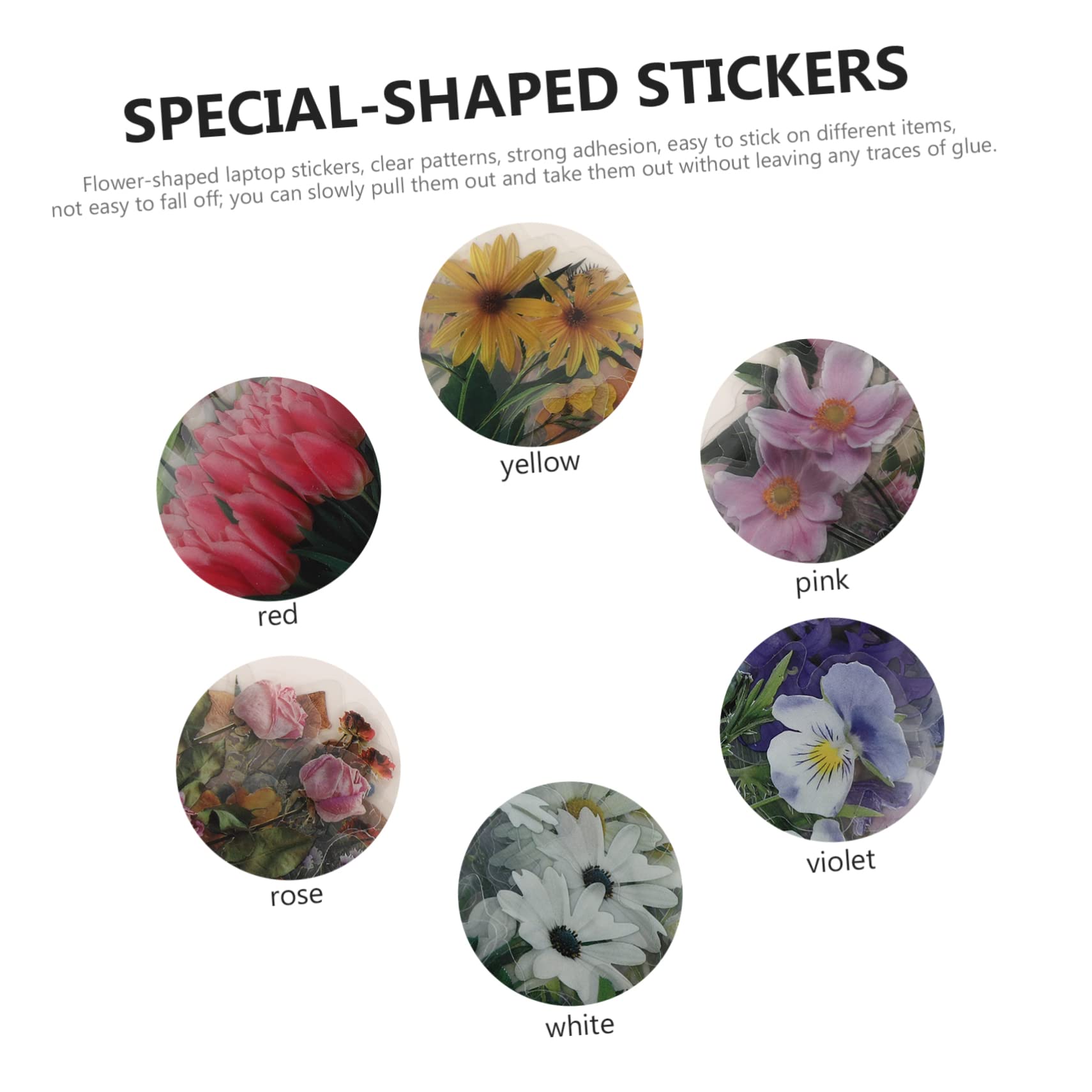 STOBOK 720stücke Blumen Dekoration Aufkleber Für Scrapbooking Selbstklebende Diy Sticker Handgemachte Designs Für Notizbücher Kalender Und Material Bunte Formen Und Muster