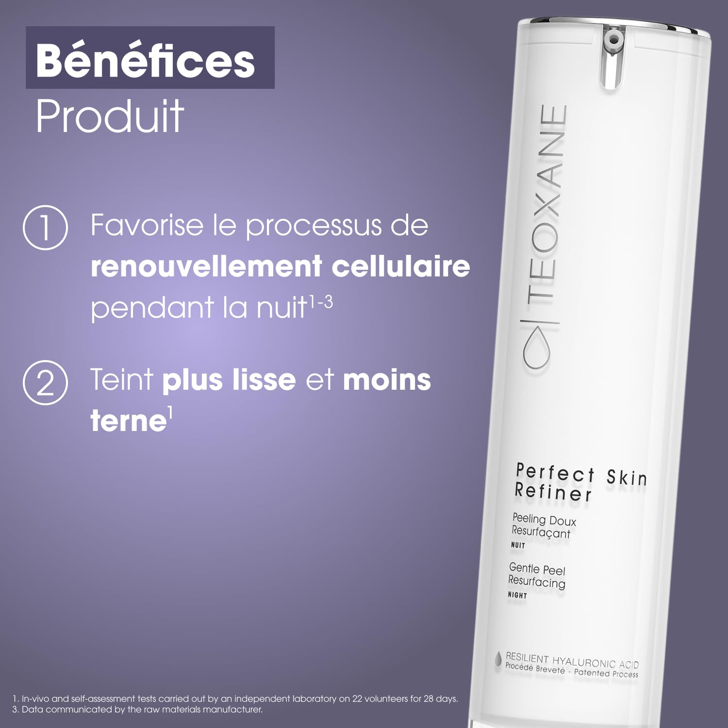 TEOXANE – Perfect Skin Refiner – Crème de Nuit Resurfaçante à l’Acide Glycolique et à l’Acide Hyaluronique RHA®, Soin de Nuit Lissant et Éclat, Tous Types de Peaux, 50 ml, Fabriqué en Suisse