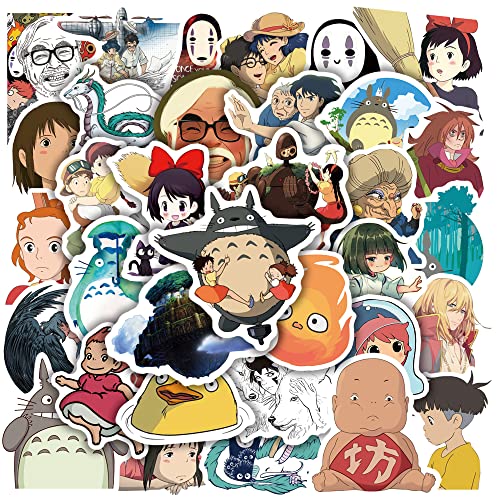 Yangsiw Hayao Miyazaki Stickers Japanese Cartoon Stickers, Studio Ghibli Anime Stickers for Laptop Cars, Phone, Water Bottle