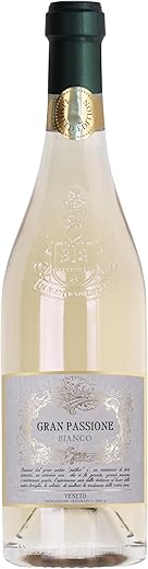 Gran Passione BIANCO VENETO IGT - Bianco Veneto from Garganega and Chardonnay Grapes - Fresh, Floral, Fruity, Creamy - Vanilla Notes, White Flowers, Ripe Fruit - 12.5% Vol - 750 ml