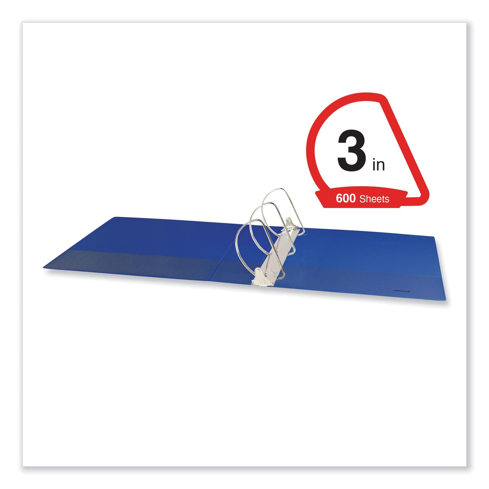 Universal Classeur incliné à anneaux en D, 3 anneaux, capacité 7,6 cm, 27,9 x 21,6 cm, bleu marine