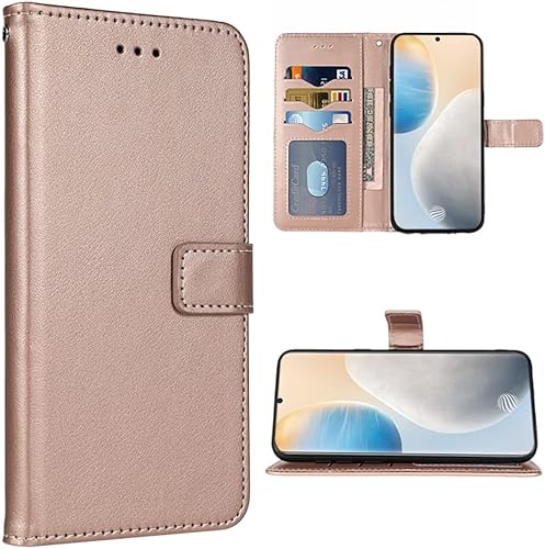 Compatible con Vivo X60 Pro Plus 5G - Funda tipo cartera con correa de muñeca y soporte de cuero para tarjetas, accesorios para celular, funda para